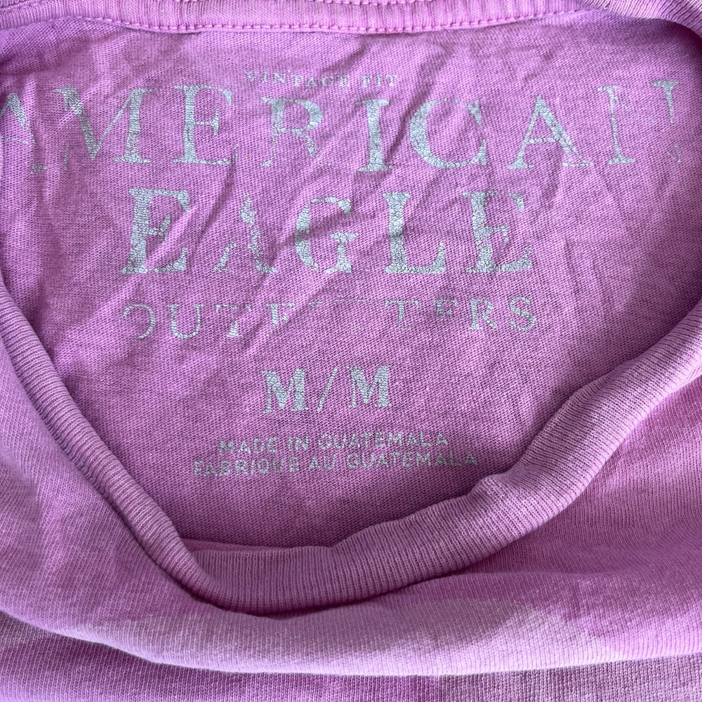 American Eagle Outfitters Pink Logo Tee Men’s Size Medium - Picture 3 of 3